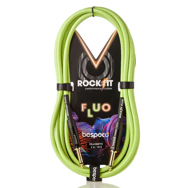 Bespeco Cavo Fluo Giallo Strumenti Jack Mono Jack Mono Mt 4,5 Di Tendenza