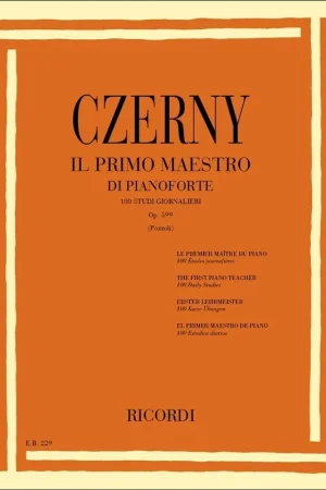 Ricordi Czerny Il Primo Maestro Di Pianoforte 100 Studi Giornalieri OP 599 Non Perdere