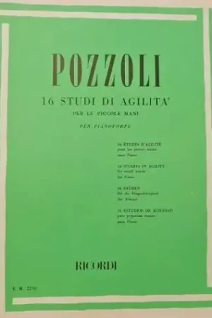 Ricordi Pozzoli 16 Studi Di Agilita' Per Le Piccole Mani - Pianoforte Miglior Prezzo