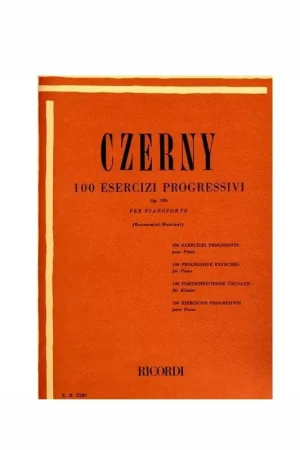 Ricordi Czerny 100 Esercizi Progressivi OP 139 Esclusivo