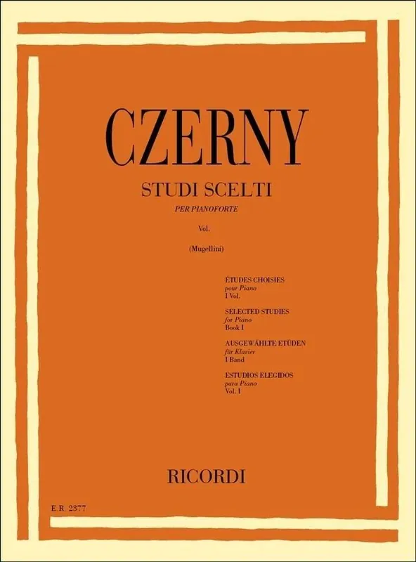 Quantità Limitata Ricordi Czerny Studi Scelti per Pianoforte Vol. II