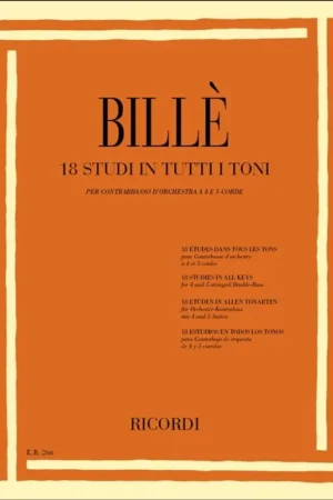 Ricordi Billè Nuovo Metodo per Contrabbasso pt I Subito Disponibile