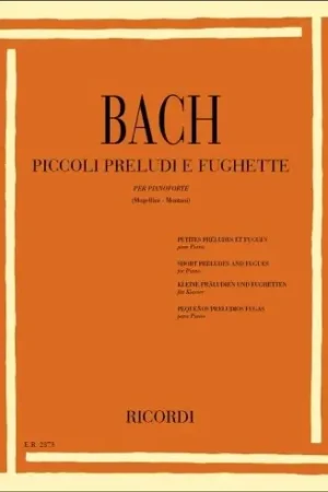 Offerta Ricordi Bach Piccoli Preludi e Fughette Pianoforte