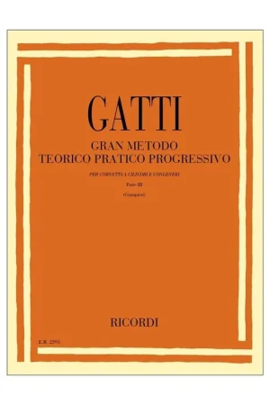 Ricordi Gatti Gran Metodo Teorico Pratico Progressivo Cornetta a Cilindri Pt I Ultima Occasione