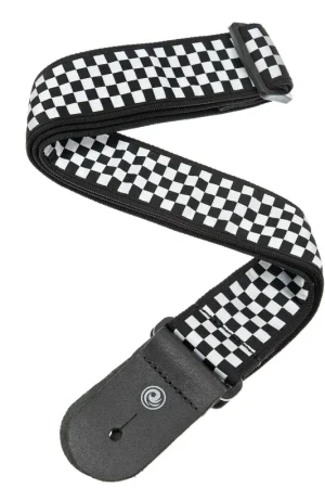 D’Addario Gitarrengurt - Nylongewebe, Check Mate Quantità Limitata